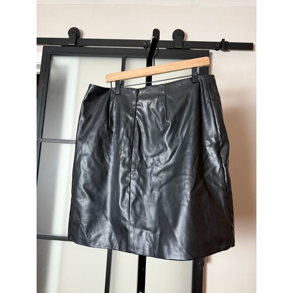 And Now This Nordstrom Faux Leather Wrap Skirt Size 1X - Picture 2 of 5